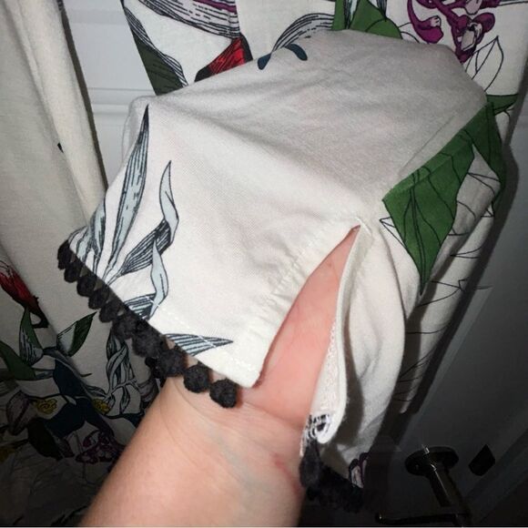 Soma Floral Print Pull On Elastic Waistband Drawstring Loungewear Pants - Picture 3 of 7